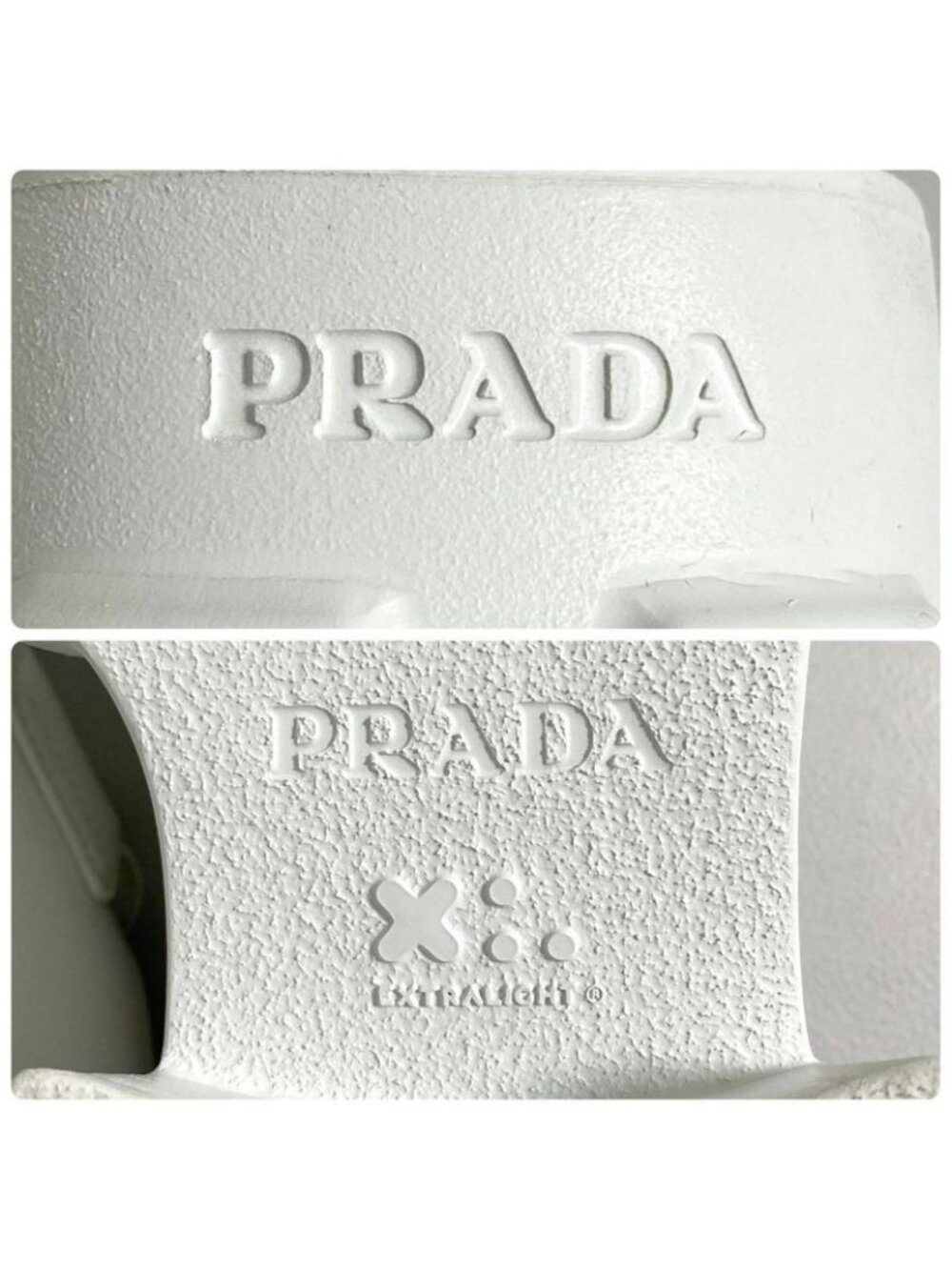 Prada Monolith Brushed Leather Loafers 36 White - Picture 9 of 10